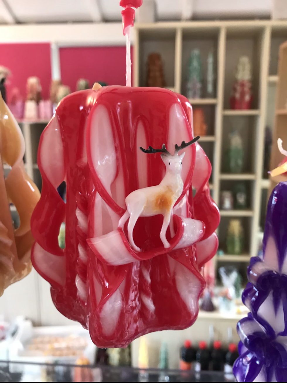 Thumbnail: red reindeer candle