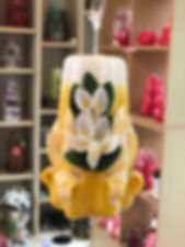 Cala lily candle in yellow