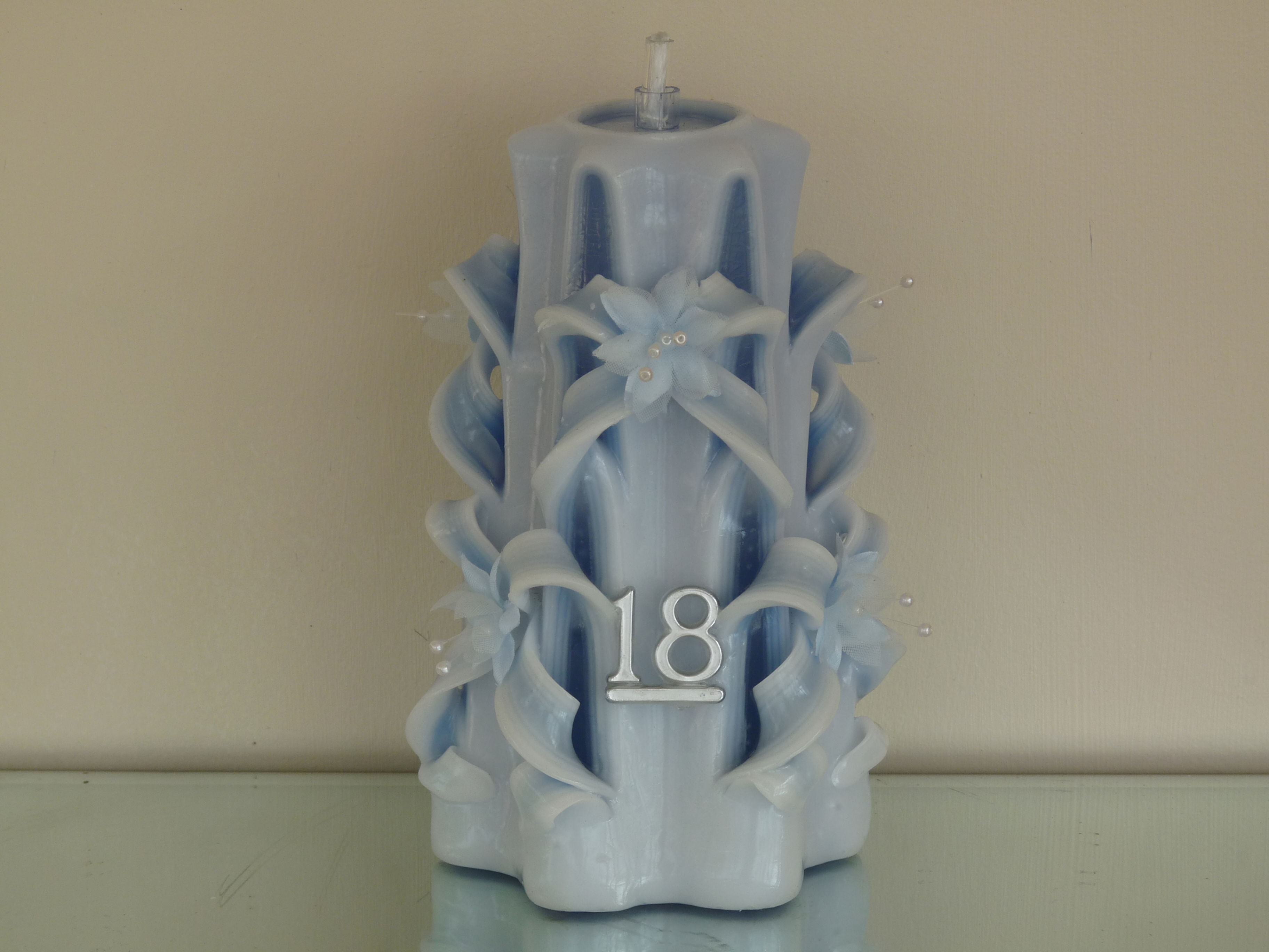 18th Birthday Carved Candle