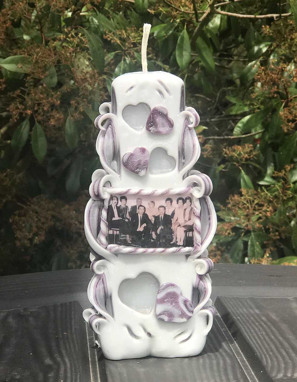 Personalised 9" candle with a photo