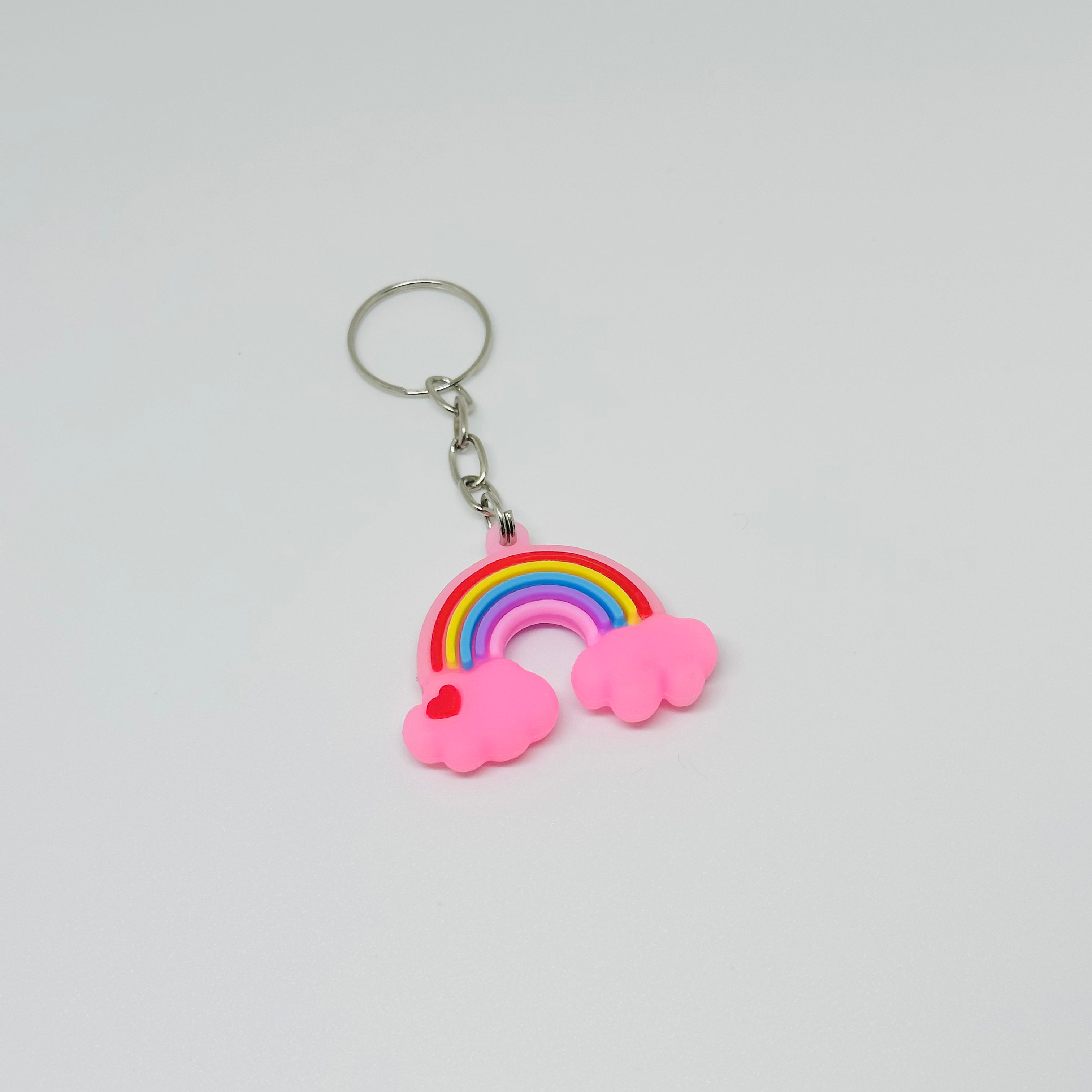 Pink Rainbow Keychain 