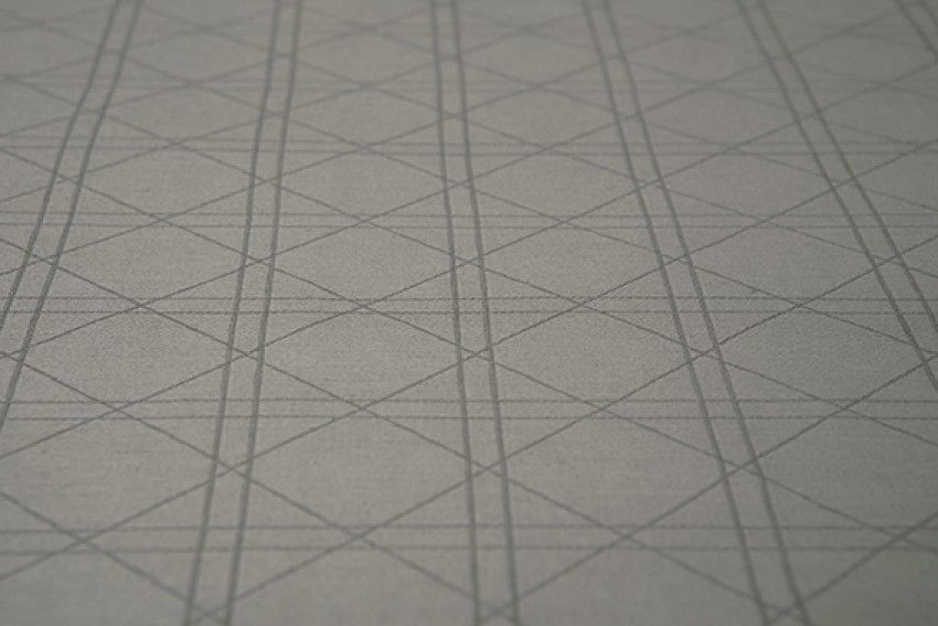 Thumbnail: Beige stof met geometrisch patroon