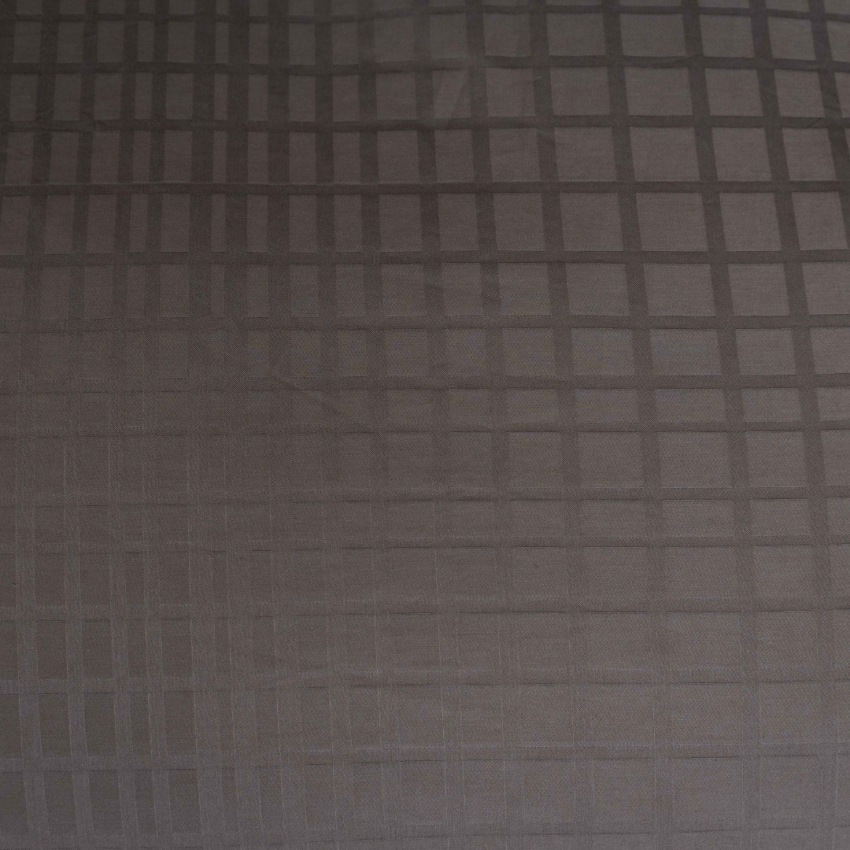 Thumbnail: Donkergrijze Tencel stof met subtiel geruit patroon