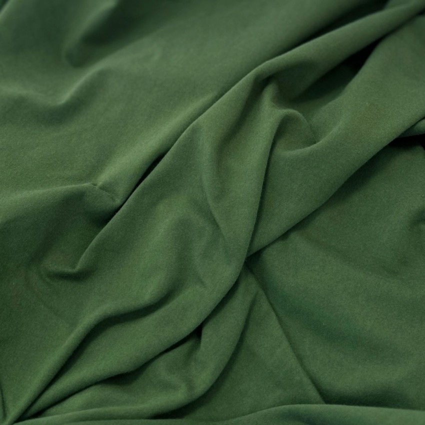 Thumbnail: Donkergroene, zachte stof, gevouwen