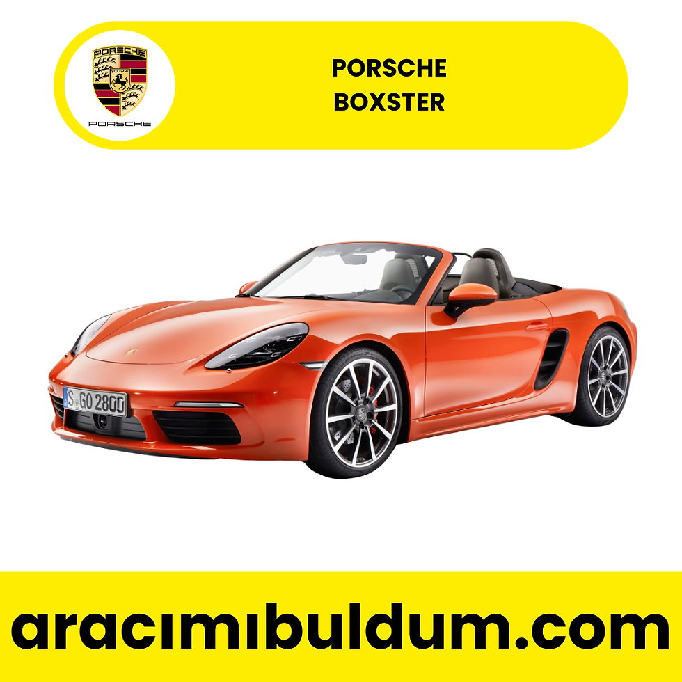 Porsche Boxster turuncu spor araba, aracımıbuldum.com logosu ile sunuluyor.