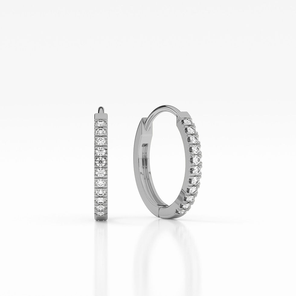 Thumbnail: Diamond Studded Huggies
