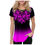 Thumbnail: Fashion Women Gradient Print Blouses Casual Short Sleeve V-Neck Cross Shirt