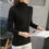 Thumbnail: Knitted Sweaters Pullovers Turtleneck Long Sleeve Solid Color Slim Elastic Short