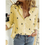 Thumbnail: Leisure Button Lapel Cardigan Top Lady Loose Long Sleeve Oversized Shirt Womens