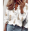 Thumbnail: Elegant Ruffles Women Blouses Casual V Neck Long Sleeve Loose Female Tunic