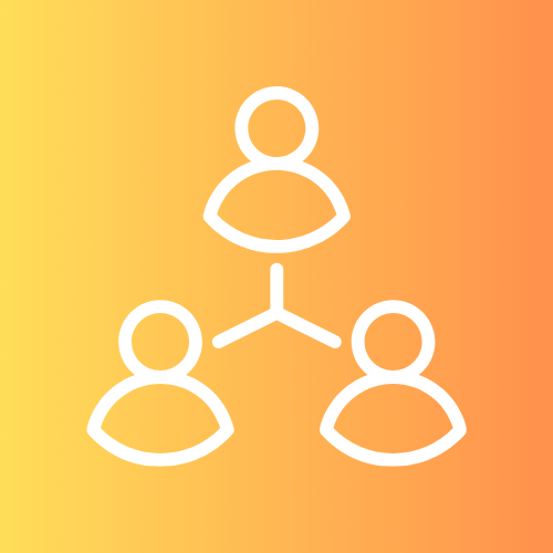 People connected in a diagram