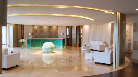 Lobby and reception for marketing gallery