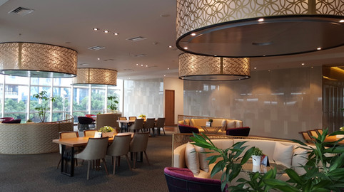 Elegant sitting area for marketing gallery