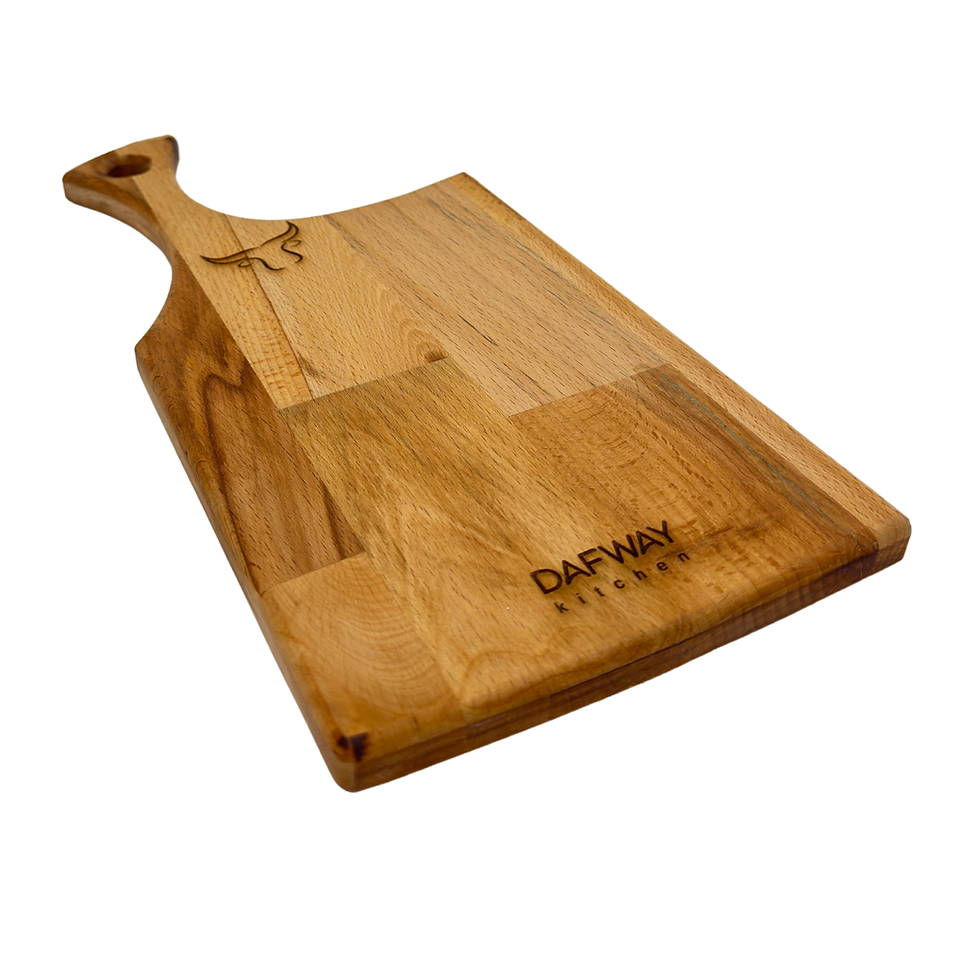 Thumbnail: Solid hornbeam wood medium serving board top view