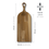 Thumbnail: Hornbeam wooden serving board with size and dimensions shown