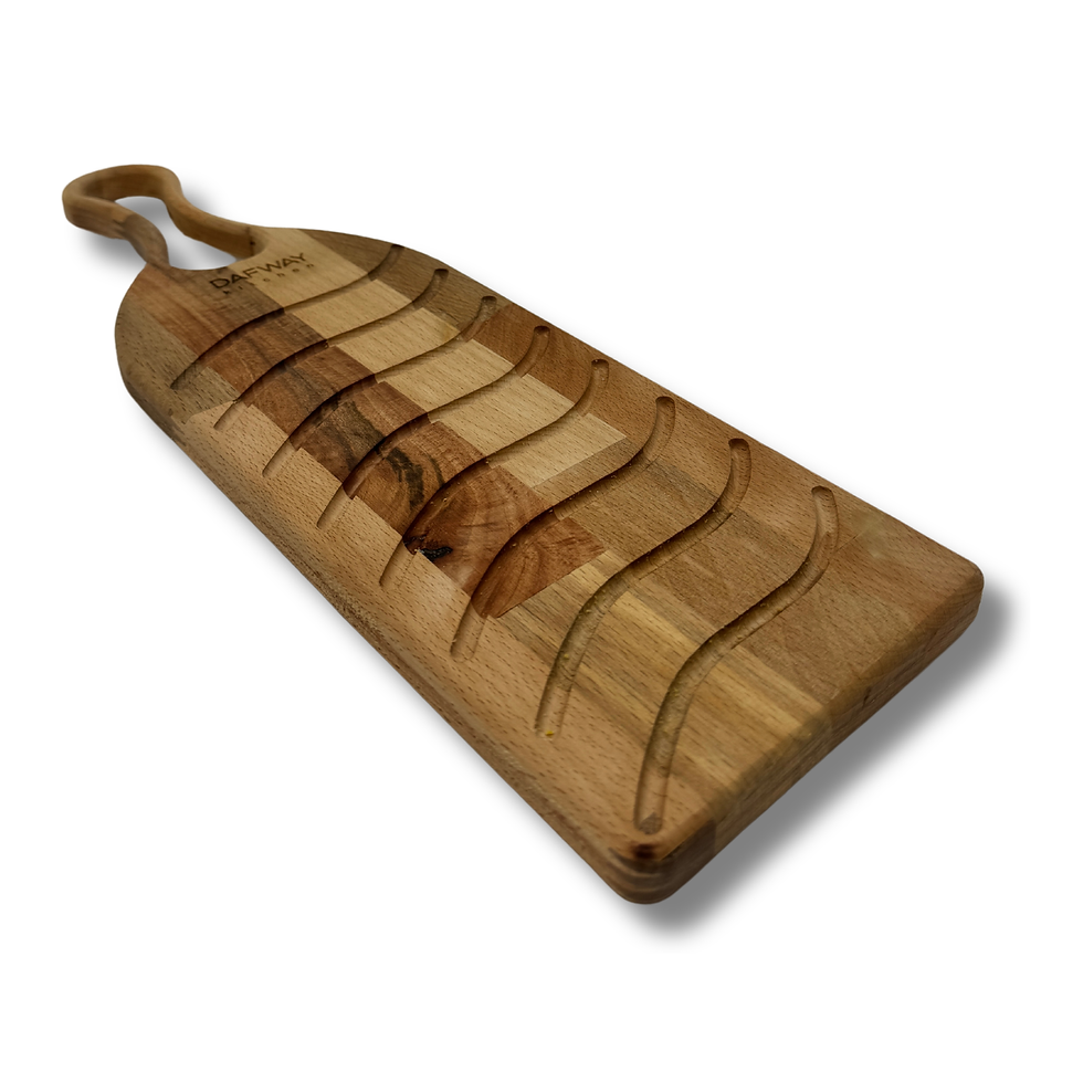 Thumbnail: Solid hornbeam wood large serving board top view