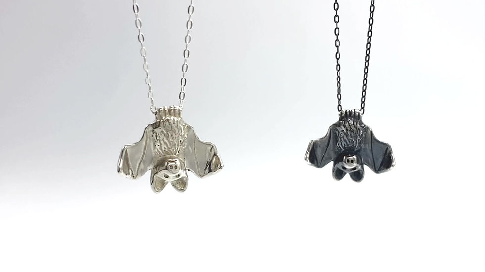 Thumbnail: Sterling Silver Bat Necklace