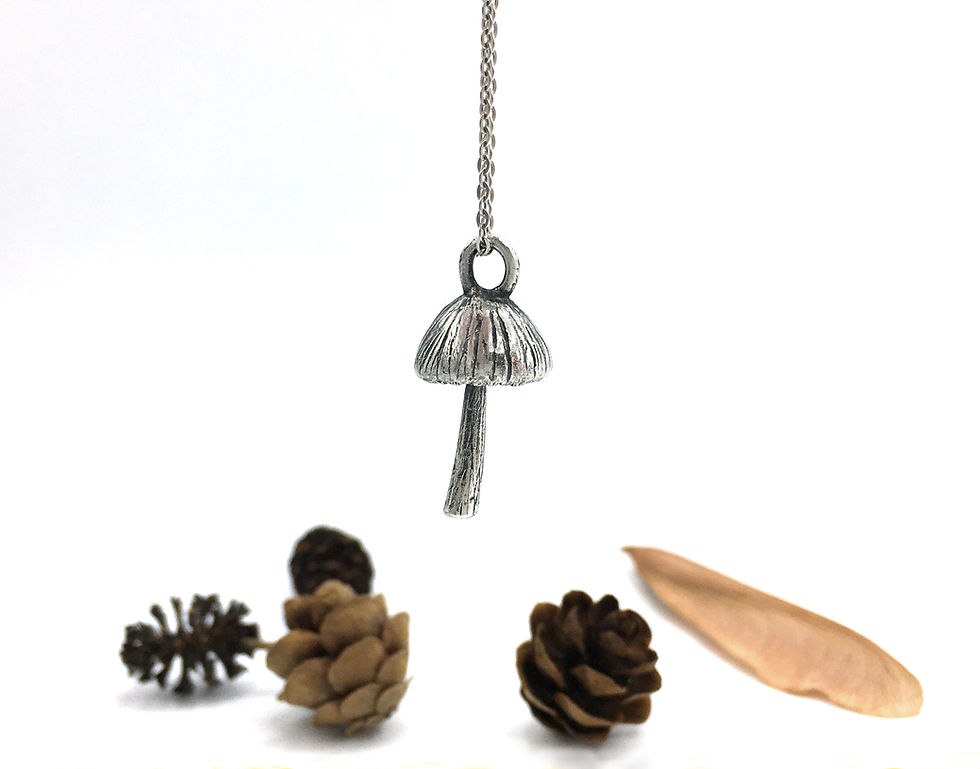 Thumbnail: Silver Mushroom Necklace