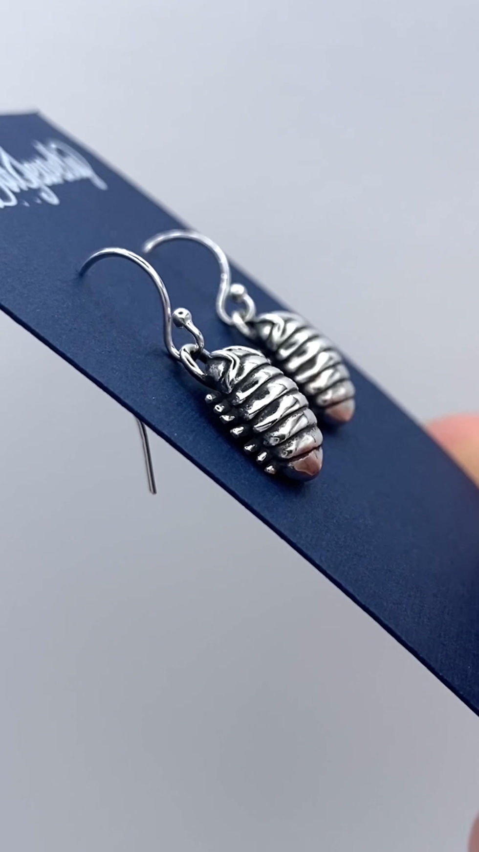 Thumbnail: Silver Roly Poly Earrings