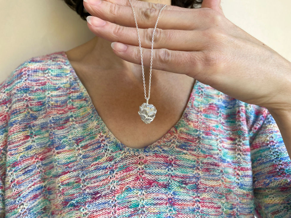 Thumbnail: Silver Pinecone Necklace