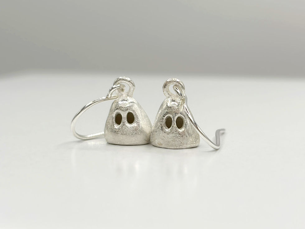 Thumbnail: Ghost Pals Silver Earrings