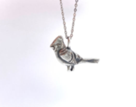 Silver Cardinal Necklace