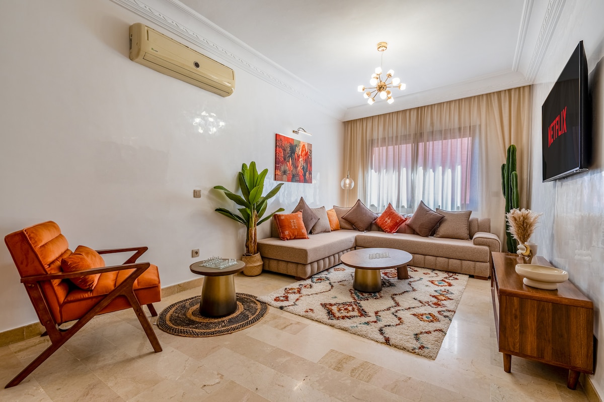 living room of a house for vacation rental in morocco marrakech