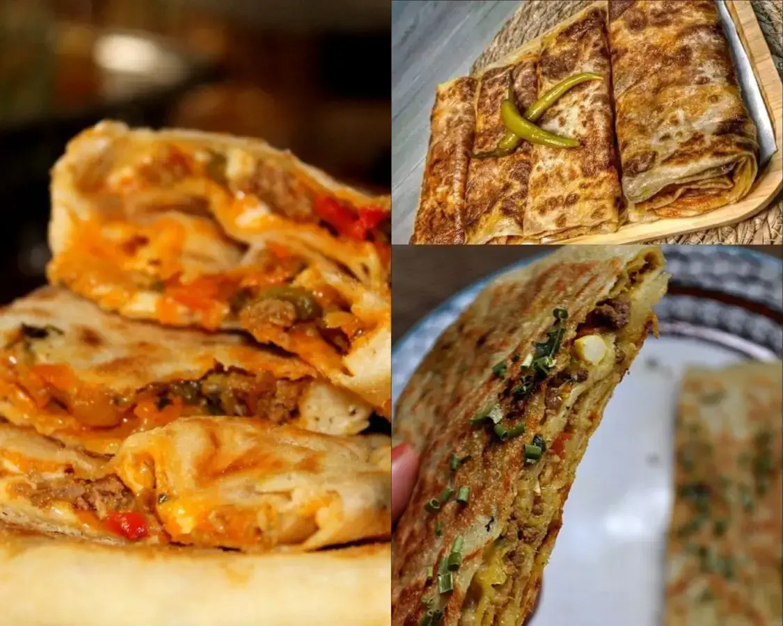 Moroccan Stuffed Msemen/Meloui Simple Recipe