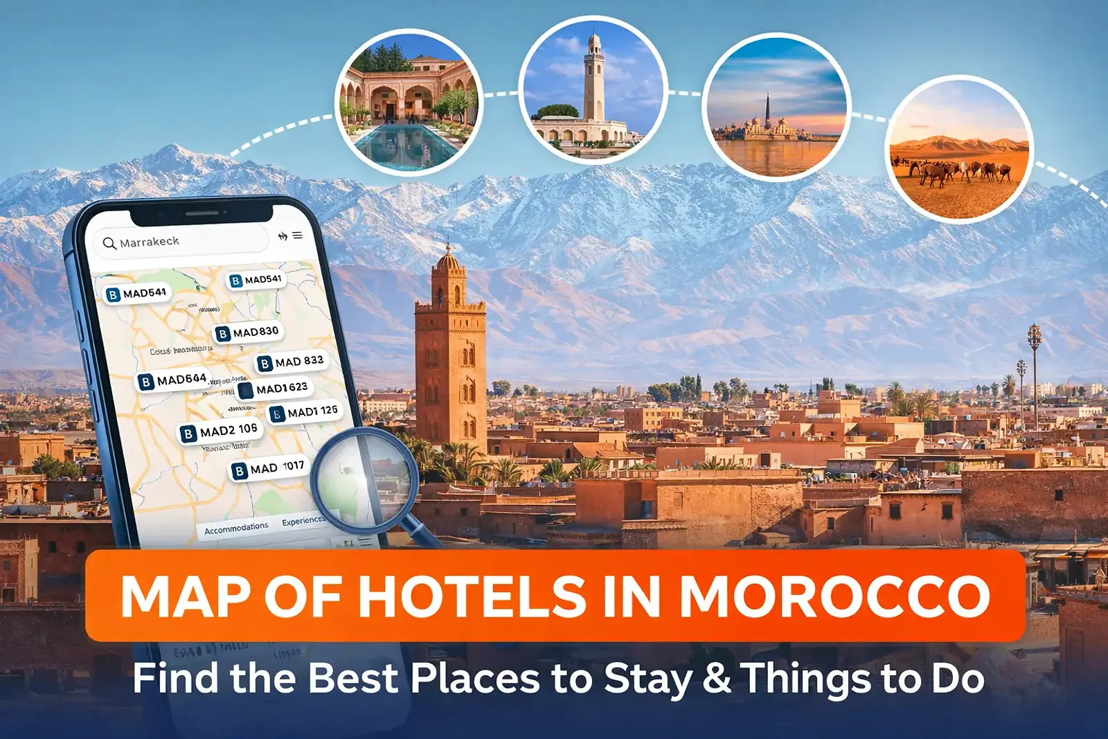 Map of Hotels in Morocco: Find cheap & Luxury stays in Any City