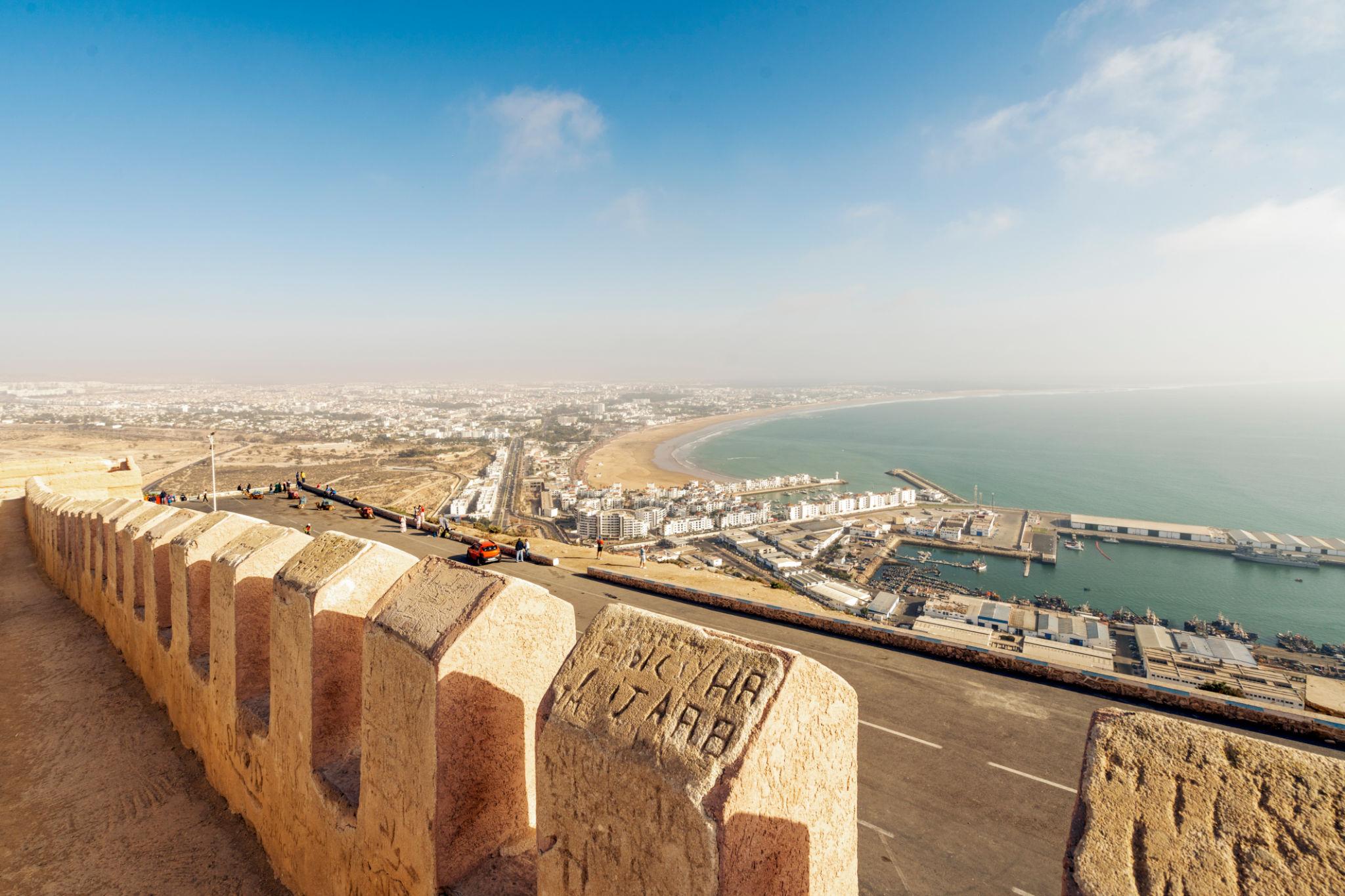view from agadir oufela kasbah near sofitel hotel