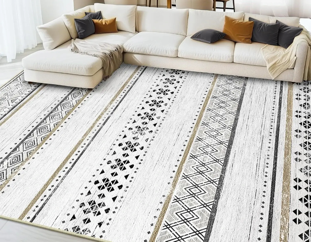  Washable Morocco-Inspired Rug for Living Rooms