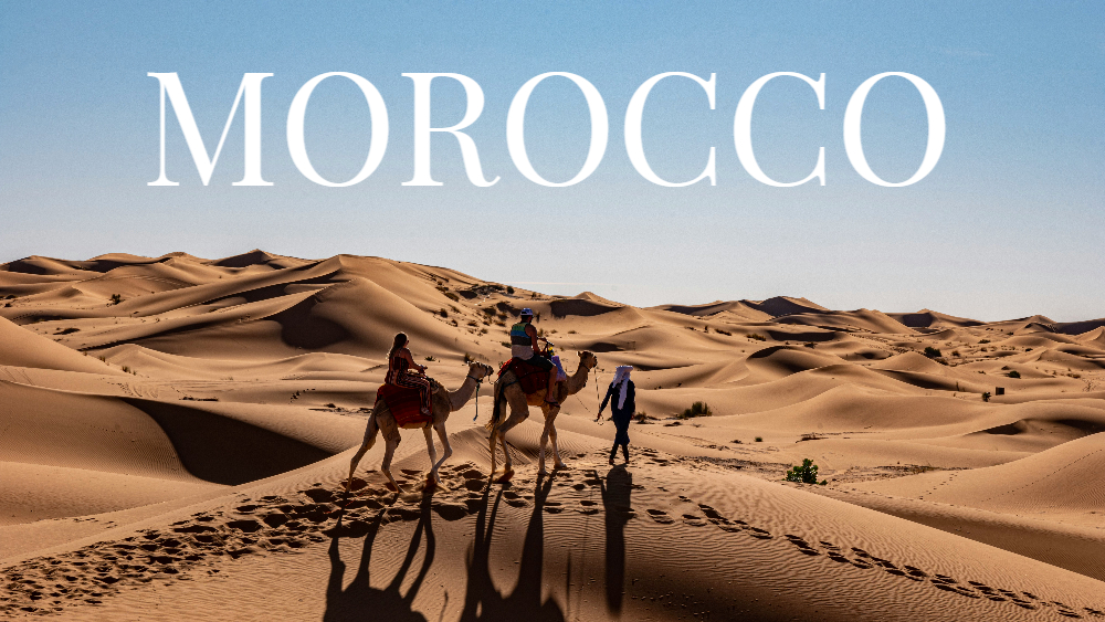 A panoramic view of the Moroccan sahara
