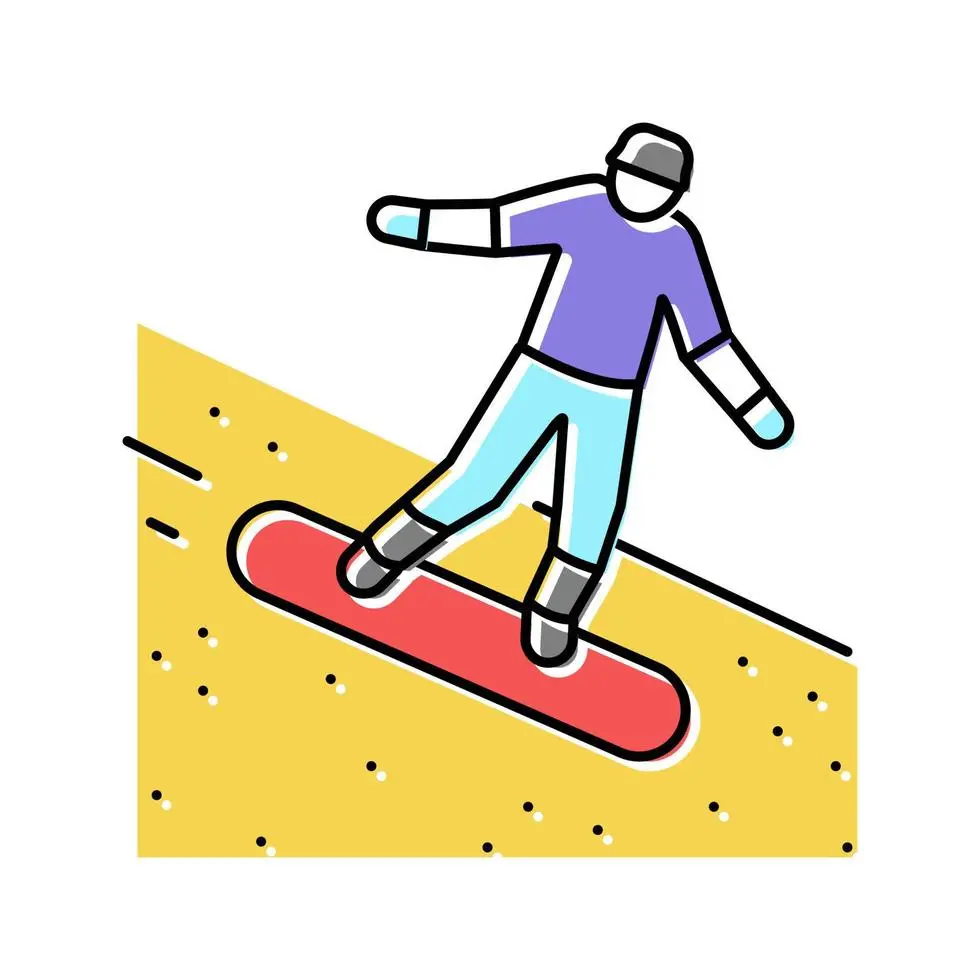 illustration of sandboarding in morocco sahara
