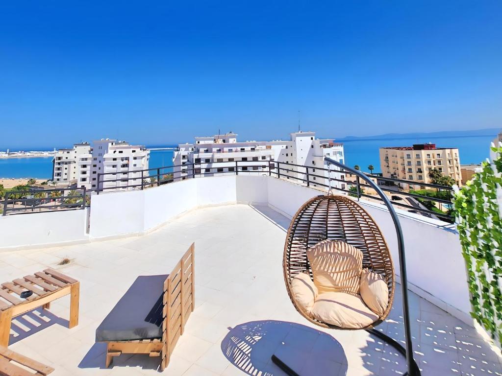 rooftop of a vacation rental apartment in morocco