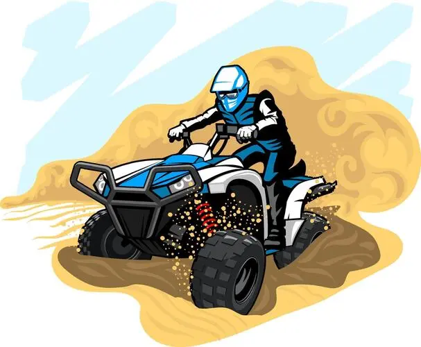 illustration of quad riding in erg chebbi morocco