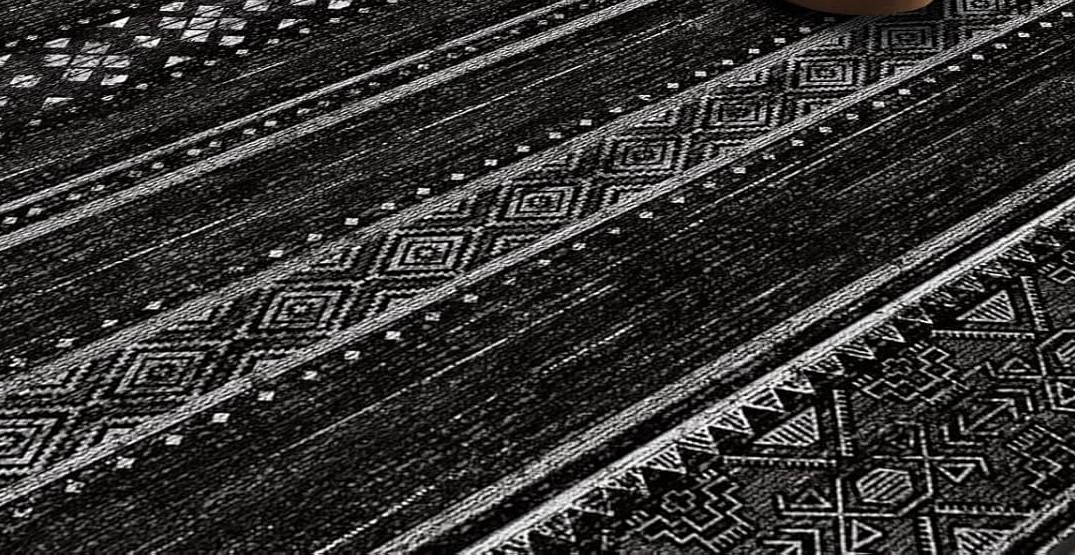 black  Washable Morocco-Inspired Rug for Living Rooms