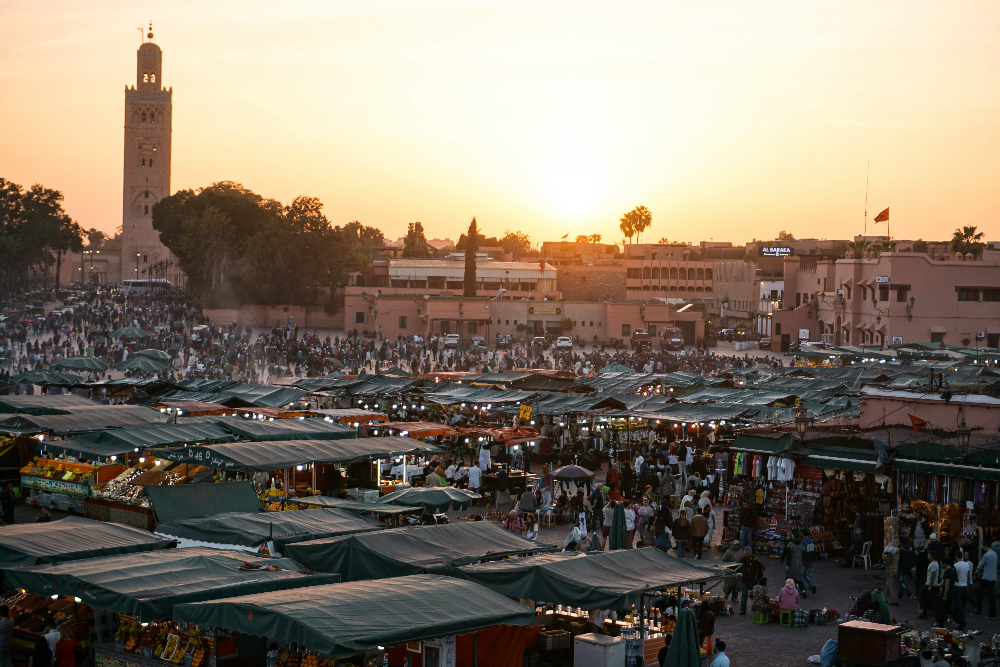 Jamaa el fna in Marrakech Morocco