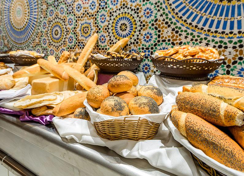 bmoroccan bread at sofitel resort hotel in agadir morocco