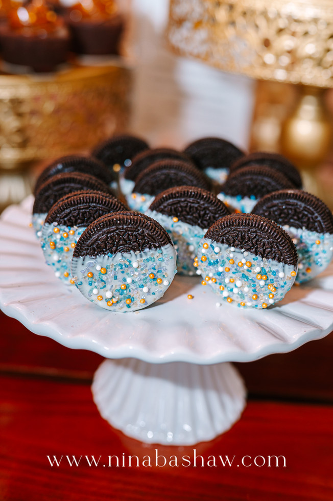 Professional branding and food photography of Shimmer and Delights treats at a real wedding by Tampa food and branding photographer Nina Bashaw