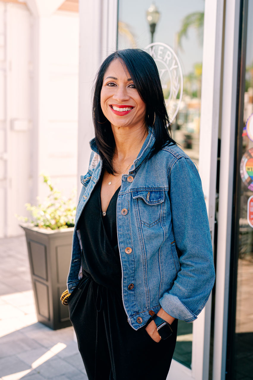 Professional portrait of Bridgette Vital, owner of Bakery X and Babes Coffee Lounge, taken at The KRATE with a clean branding style.