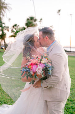 Sunset wedding photos at The Fenway Hotel 