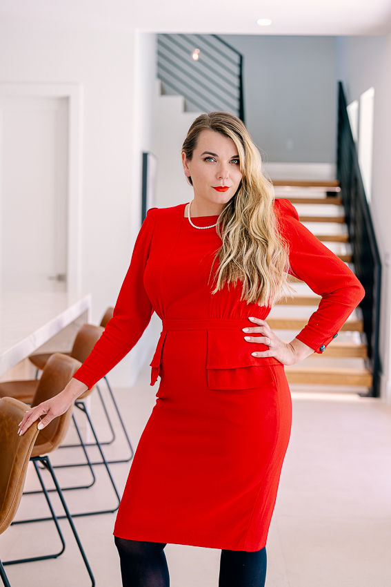 Real estate agent headshot by Tampa branding and. headshot photographer Nina Bashaw