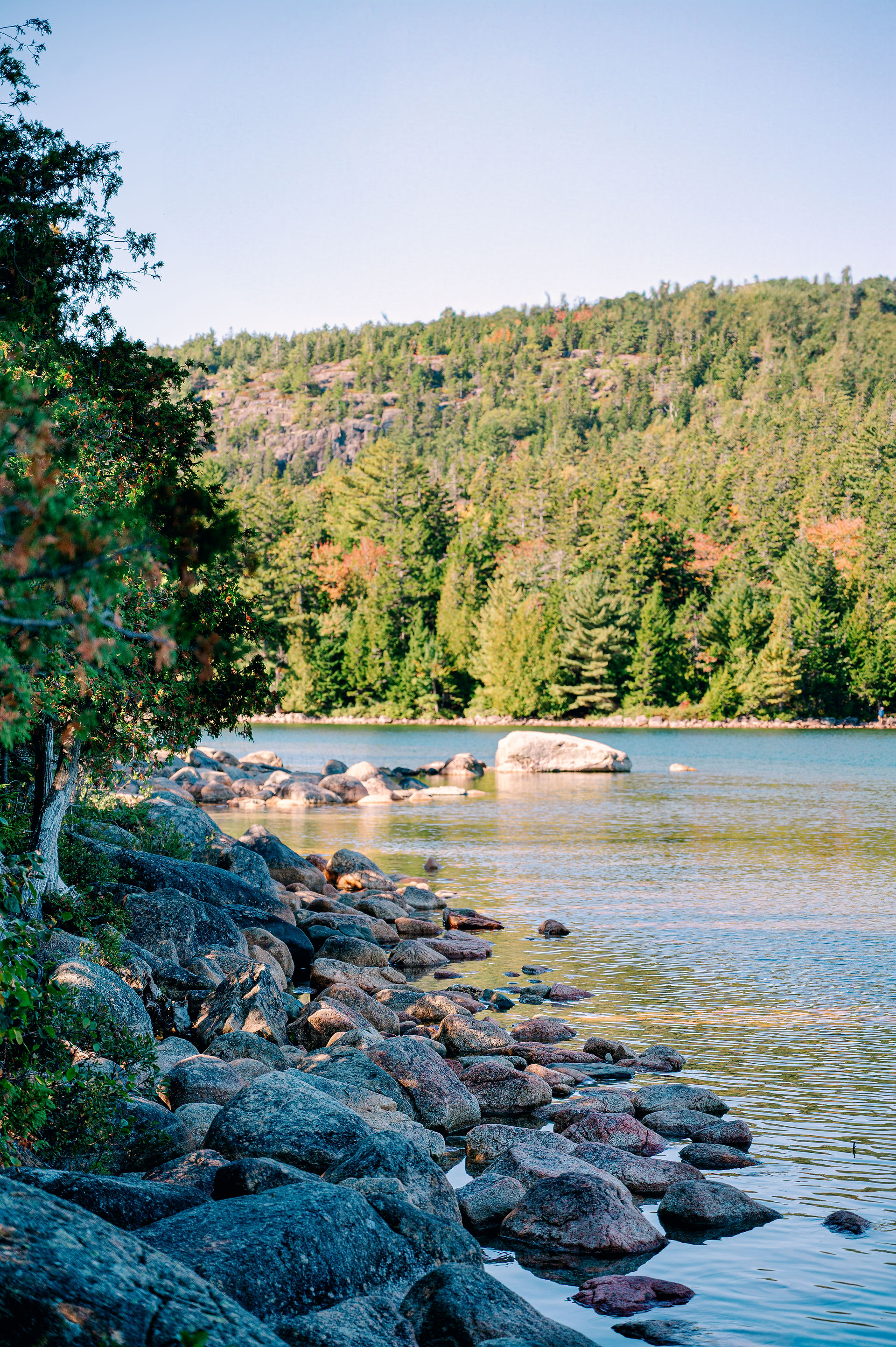 Serene morning at Jordan Pond in Acadia National Park photographed by photographer Nina Bashaw