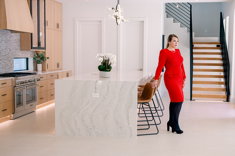 Irina Osuji in Sarasota custom home photoshoot for her headshot session with Tampa photographer Nina Bashaw.