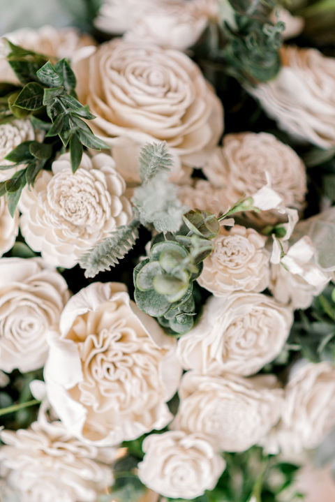 Bridal bouquet detail photo at Tampa micro wedding.