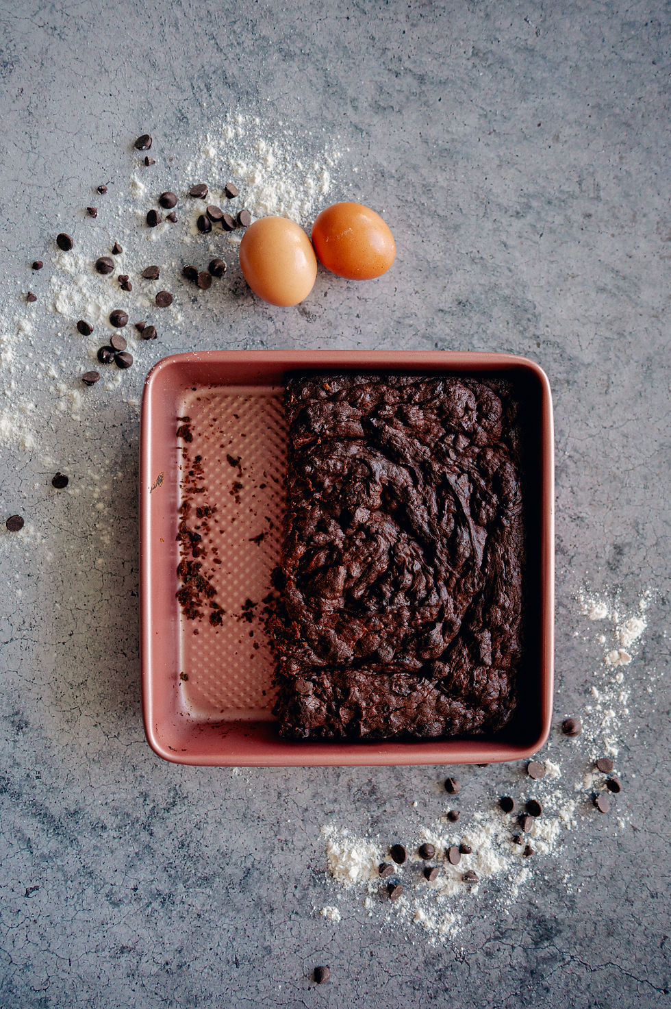 Flourless Zucchini peanut butter blondies by Tampa food photographer Nina Bashaw