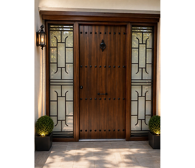 Puerta entrada a vivienda diseño madera