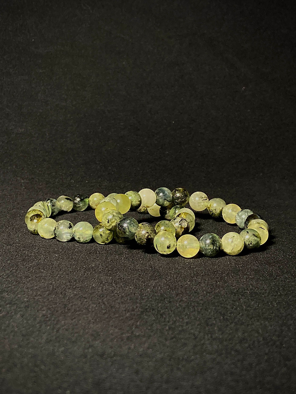 Prehnite Bead Bracelet - 8 mm