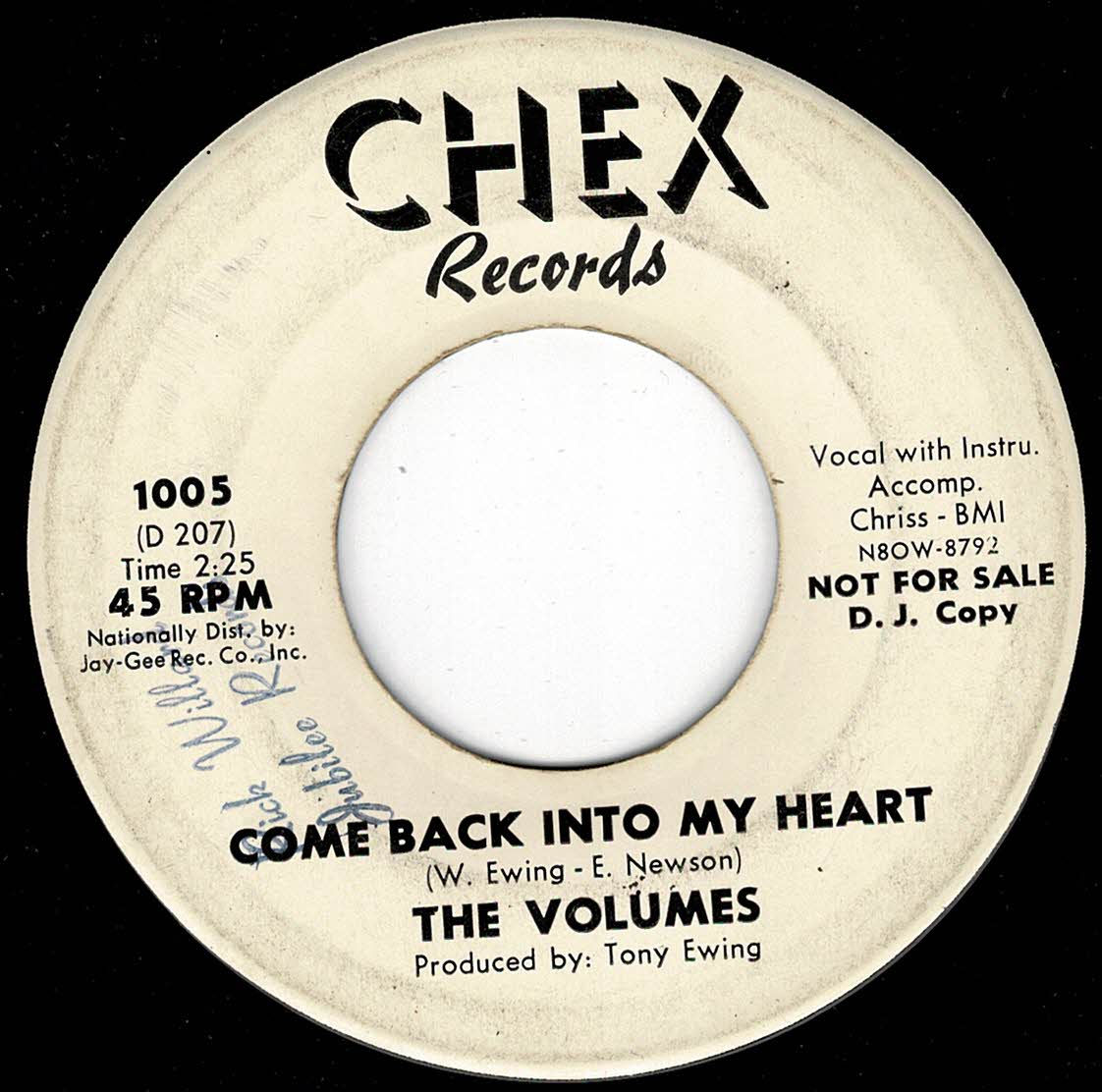 The Volumes - Come Back Into My Heart - Chex