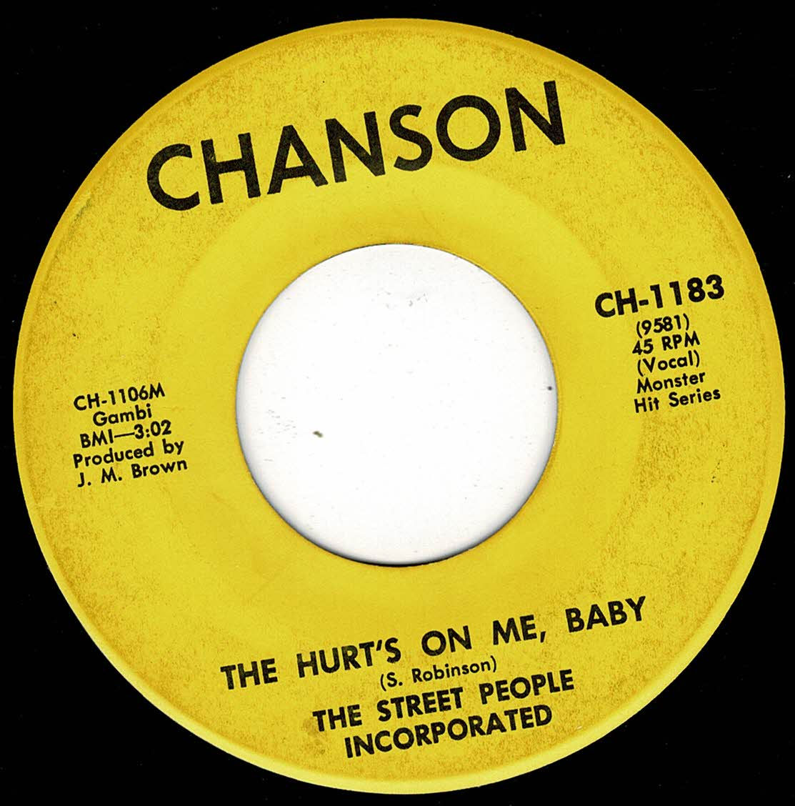 The Street People Incorporated - The Hurt's On me Baby - Chanson